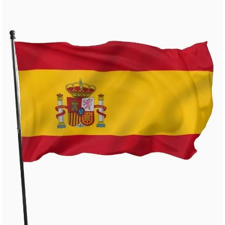 Bandera de España 90x150 cm. apta para exteriores, colores nítidos, bordeada