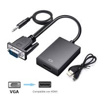 Adaptador Convertidor VGA a HDMI Compatible Full HD 1080P Con Salida De Audio Para PC Laptop a HDTV Proyector Cable HD - details 3