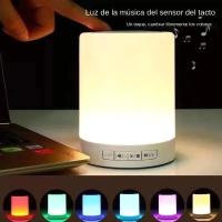Lámpara De Noche LED RGB Con Bluetooth Y Audio Lámpara De Mesa Para Cama Luz Colorida Cambiable Al Toco Portátil - details 13