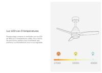 CREATE - Ventilador de techo 40W silencioso con aspas de ABS técnico varios tamaños - Motor negro - S - con luz - WIND STYLANCE - details 5