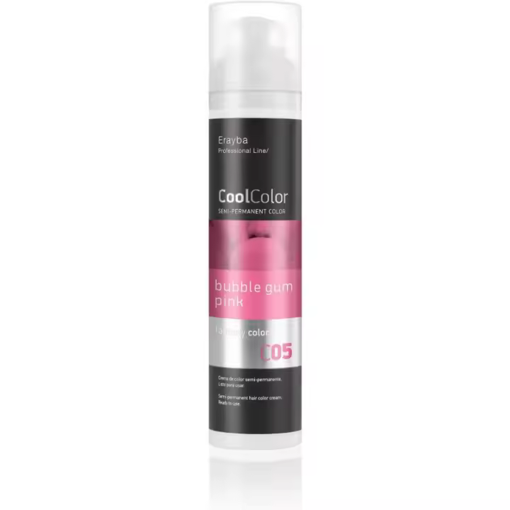 ERAYBA COOLCOLOR SEMI PERMANENT COLOR C05 BUBBLE GUM FANTASY PINK COLOR 100 ML - 1