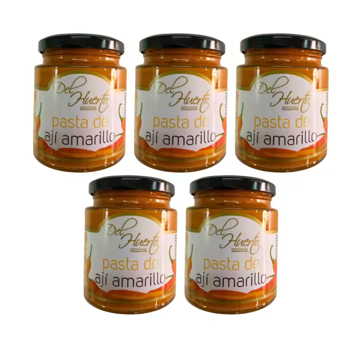 PASTA DE AJI AMARILLO 212G. DEL HUERTO.ALTA CALIDAD - 1