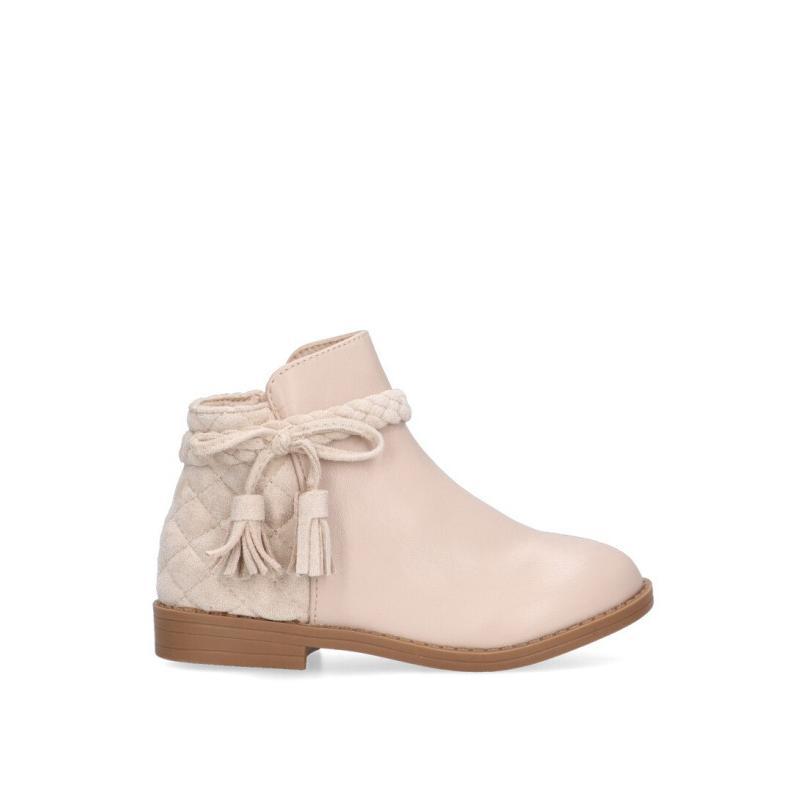 Botin Luna Kids - Niña - Suela Plana - Modelo C431 - Color Beige