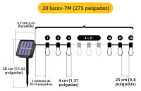 Luz De Cadena Solar LED Para Exterior IP65 Impermeable Decoración De Navidad 10-30 Luces Retro Para Camping Jardín Fiesta Lámpara De Hadas - details 3