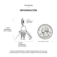 Encantos De Viaje Para Café Plata Charms Para Perros Y Gatos Corazón De Cuentas Adecuados Para Pulsera Original DIY Tendencia Clásica Vintage Romántica - details 457