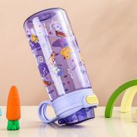 Botella De Agua 550ml Con Tapa De Cerradura Segura Y Pajita Para Niños Dibujos Animados Resistente a Fugas Para Camping Viajes Y Exteriores - details 9