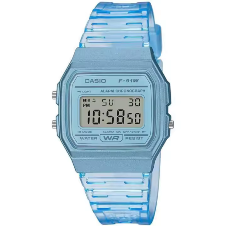 Reloj Casio Timeless Unisex Digital Azul F-91ws-2ef - 1