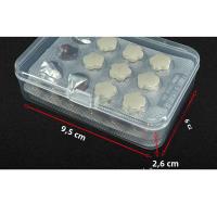 Caja De Joyería Rectangular De Plástico Transparente 5PCS Caja De Almacenamiento Ecológico Para Componentes De Joyería Y Tarjetas ID - details 5