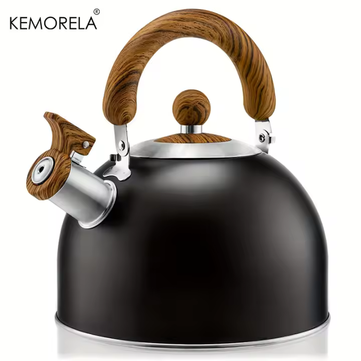 Kettle De Acero Inoxidable 2.5L Con Mango Resistente Al Calor Para Camping Al Aire Libre Apto Para Estufa De Gas Y Inducción - 1