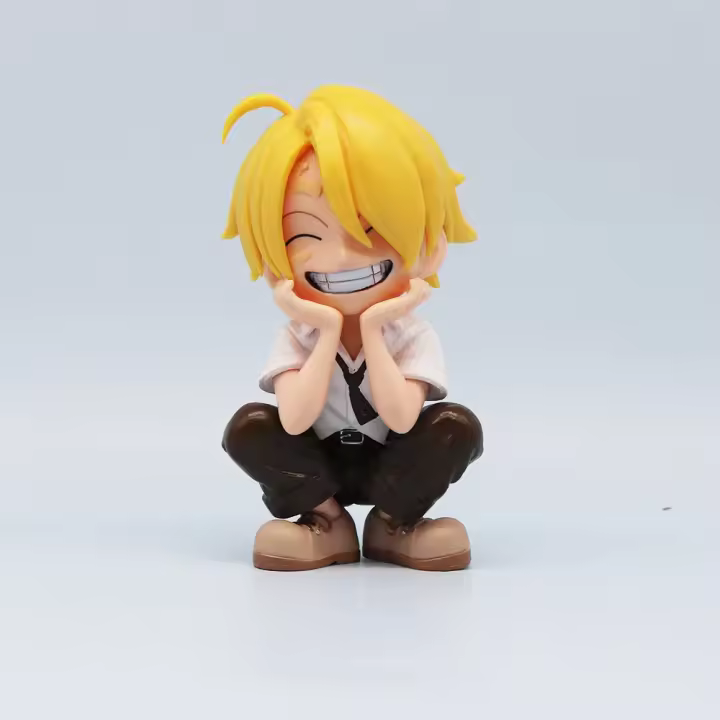 Figura De Anime 13cm One Piece Monkey D Luffy Roronoa Zoro Juguete Kawaii Q Figural Nendoroid Decoración De Coche PVC Regalo - 1