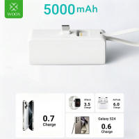 Mini batería externa del tamaño de un labial 5000mAh,con puerto de carga USB-C y Lightning integrados,Batería externa universal de carga rápida portátil, para exteriores,con iPhone 16,Samsung,relojes,auriculares y tabletas - details 0