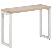 vidaXL Mesa consola y hierro 110x35x76 cm en material madera maciza de mango/Madera maciza de mango rugosa/madera maciza reciclada | estructura resistente ideal para salón dormitorio o estudio - details 0