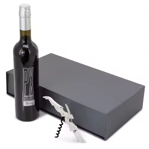 ESTUCHE VINO PX CON ABRIDOR SACACORCHOS - 1