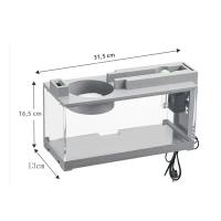Acuario De Escritorio Micro Paisaje Silencioso Con Flujo De Agua Filtro De Estilo De Piedra Imitada Para Decoración Del Hogar - details 13