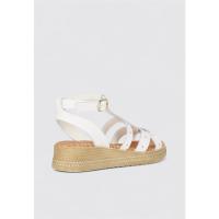 Chika10 MUDEJAR 06 Sandalias De Cuña Mujer Blanco - details 1