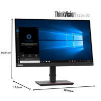 Lenovo ThinkVision S22e Monitor 21.5" 62C6KAT1EU FHD 1920x1080 4ms HDMI VGA 75hz AMD FreeSync, Color Negro, Cable HDMI Incluido, Garantía 3 años - details 0