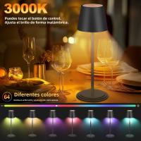 Lámpara De Escritorio LED Recargable Por USB Lámpara Ambiental Para Dormitorio Luz De Noche RGB Táctil Para Hotel Bar Restaurante - details 2