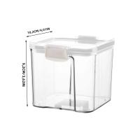 Contenedor De Alimentos Airtight Con Tapa Organizador De Armario Dispensador De Cereal Caja De Almacenamiento De Cocina Ecológico De Plástico PC Capacidad De 150ml - details 7