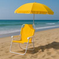 Silla plegable para niños with Sombrilla ajustable y portátil para Playa, camping y Jardín Color Naranja - details 1