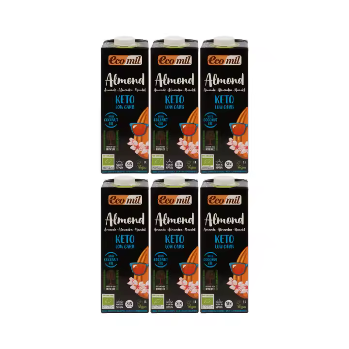 Pack 6x Bebida de Almendra Keto Bio 1L Ecomil - 1