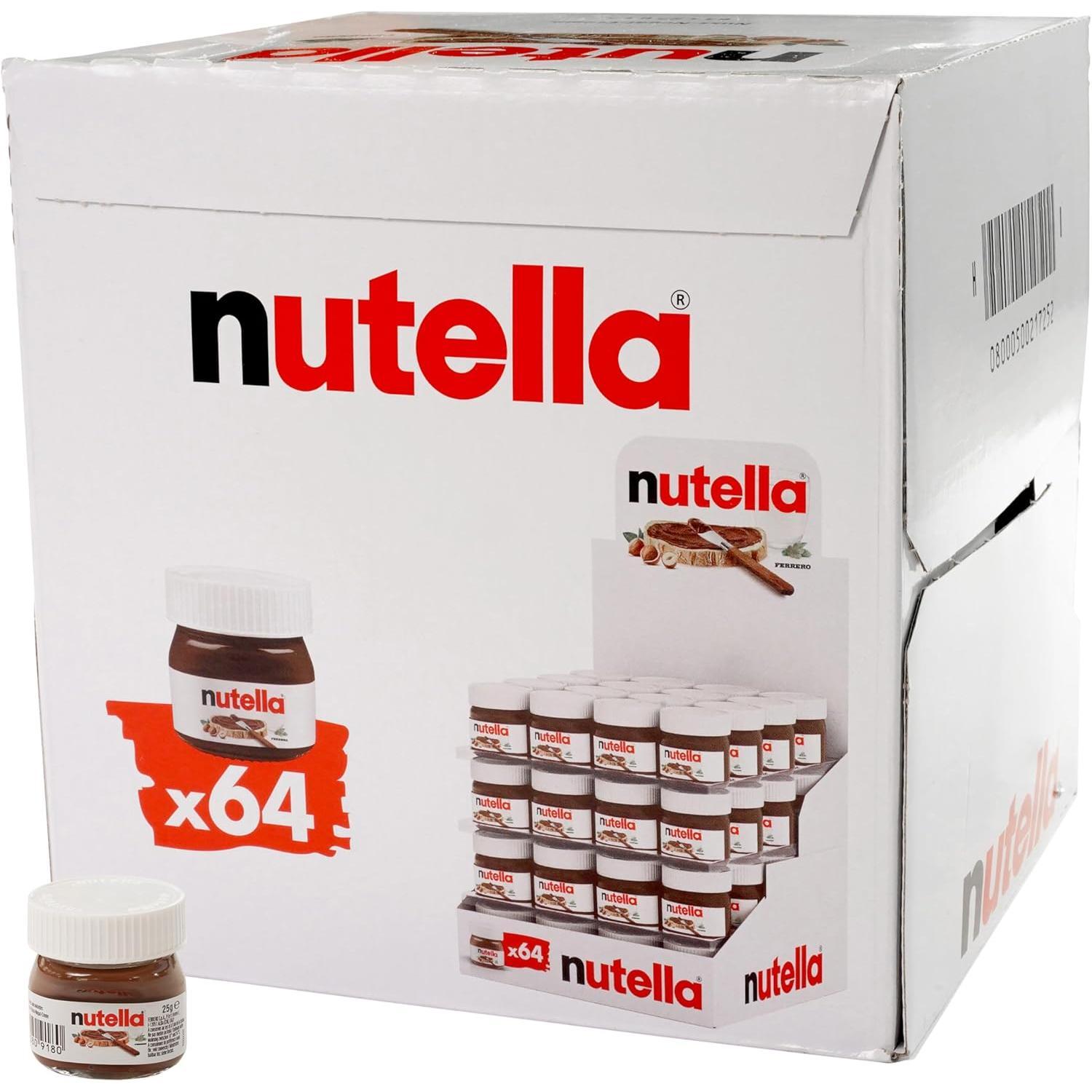 Nutella Mini 25g Crema de Avellanas y Cacao en Bote de Cristal 25g*64