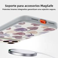 Funda Magnética De Corazón Para iPhone Con Carga Inalámbrica Magsafe Compatible Con Modelos 13 14 15 16 17 pro Max Material TPU PC Suave - details 5