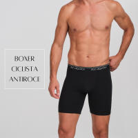 DON ALGODÓN | Pack de 4 Boxers Largos Ciclista Antiroce Para Hombres | 95% Algodón | 4 Boxer: 2 Negros, 1 Gris Oscuro, 1 Gris Claro | Cómodos y Suaves | Máxima Calidad | Cintura Elástica | Máxima Comodidad | Deportivos o Para Uso Diario | 5 Tallas - details 0