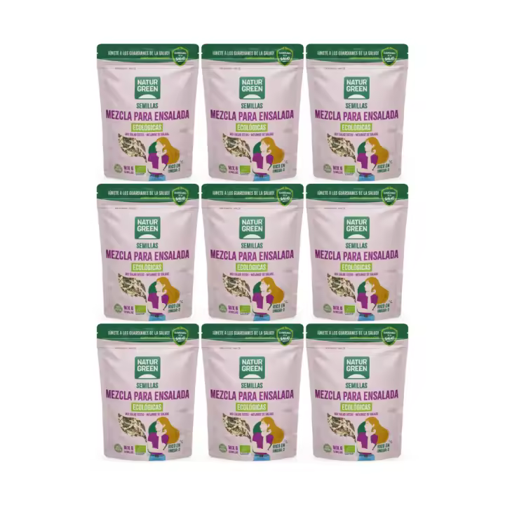 Pack 9x NaturGreen Mezcla 6 Semillas Ensalada Bio 200 g - 1