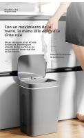 Cenicero Eléctrico Sensor Automático 16L Lanzador De Basura Sin Contacto Para Cocina Y Baño Caja De Basura Impermeable Con Tapa Para El Hogar - details 4