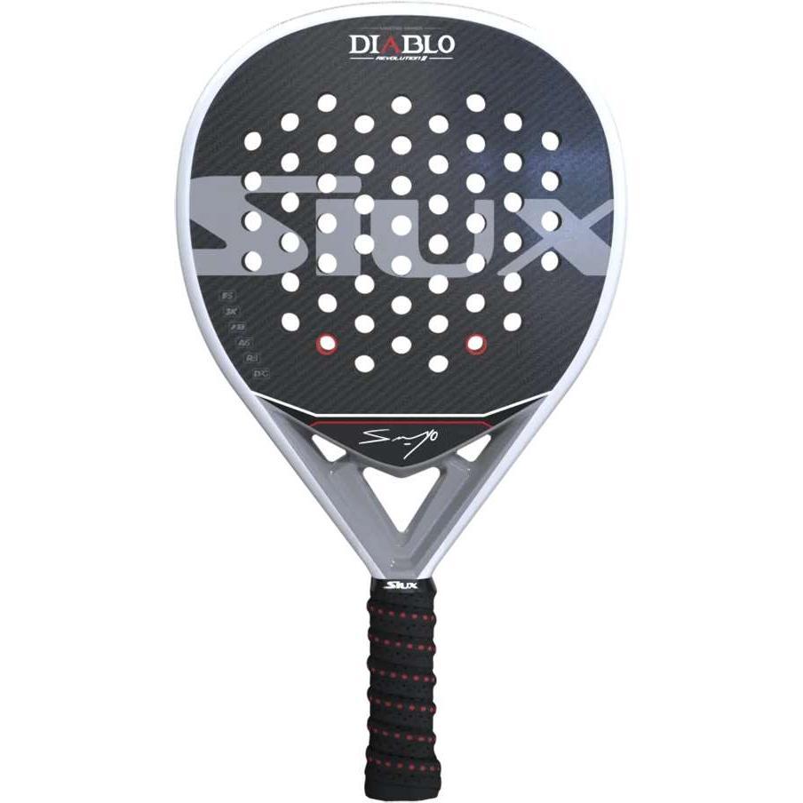 Pala de Padel Siux Diablo Revolution II Sanyo 3K, 100% Carbono para jugadores de nivel alto o profesional