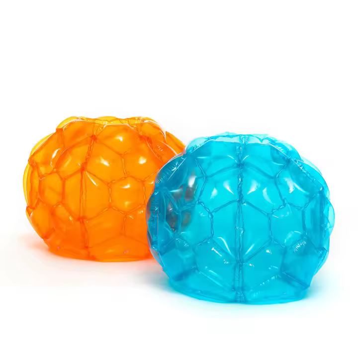 Innovagoods ® Bumpoy inflatable bubble ball, inflatable ball human collision, blue and orange inflatable bumper ball, toys for kids, outdoor (2 pack) - 1