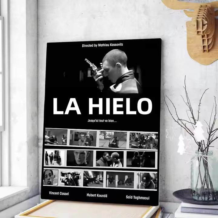 Poster De Pared Vintage La Haine 1995 Estilo Anime Decoración Ideal Para Sala Regalo Perfecto Arte Impreso Para Hogar - 1