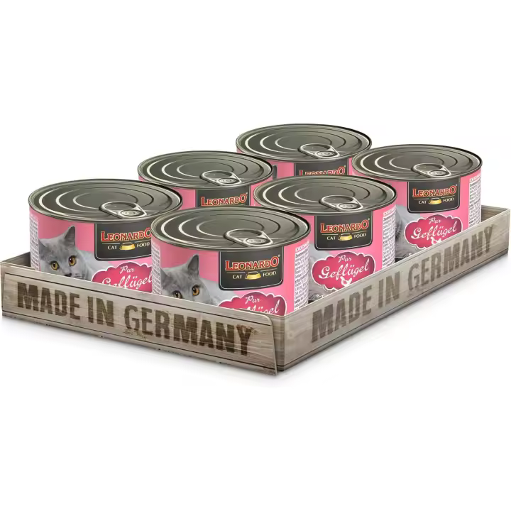 Pack 6X200 Gr - Leonardo Lata Rico en Aves de Corral para Gatos - 1