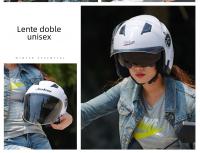 Casco De Motocicleta Vintage Con Lente Doble Para Karts Scooters Y Vans Protección Abs Unisex Adecuado Para Todas Las Estaciones - details 19