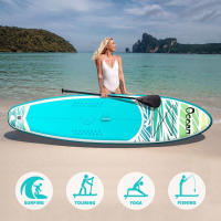 Tabla de paddle surf FunWater 335 * 84 * 15 cm Gris Máx 165KG Hinchable de Remo Inflable de pie,con Todos los Accesorios Sup Adecuado ,Accesorio de Remo Ajustable, Bomba, Mochila de Viaje, Correa de Seguridad, Funda Impermeable para teléfono móvil - details 2