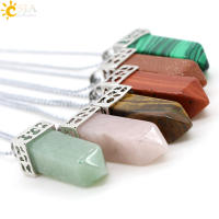 Collar Colgante De Gota De Agua Con Piedra Natural Para Mujer Perla Ovalada De Amatista Rosa Cristal Colgante De Moda H633 - details 5