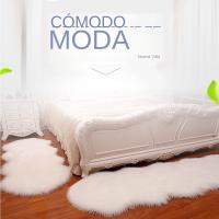 Carpetas De Pelo Largo Y Suaves De Imitación De Cordero Antideslizantes Para Piso Protección De Piso Para Dormitorio Tapetes De Cordero Lavables - details 4