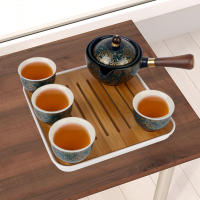 Tetera Y Infusor De Porcelana Con Rotación De 360 Grados Set De Té Chino Gongfu Forma Elegante De Cerámica Para Puer - details 11
