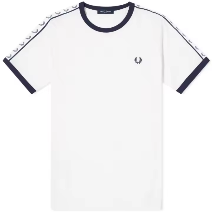 Fred Perry Taped Ringer T-Shirt M4620 Snow White - 1