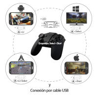 SHAKS S3b SHAKS Gamepad Inalámbrico Bluetooth de ultra baja latencia. Soporte para Teléfono integrado. Impulsado por chip Qualcomm, 8H de autonomía. App de Mapeo para Android. - details 10