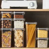 Contenedor De Alimentos Airtight Con Tapa Organizador De Armario Dispensador De Cereal Caja De Almacenamiento De Cocina Ecológico De Plástico PC Capacidad De 150ml - details 16