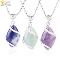 Collar De Delfín Natural Piedra Cristal Colgante Sanación Fluorita Labradorita Amatista Joyería Unisex Tendencia H479 - details 6