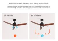 CREATE - Ventilador de techo 40W silencioso motor blanco aspas 100% madera de color blanco, varios tamaños - WIND STYLANCE - details 3