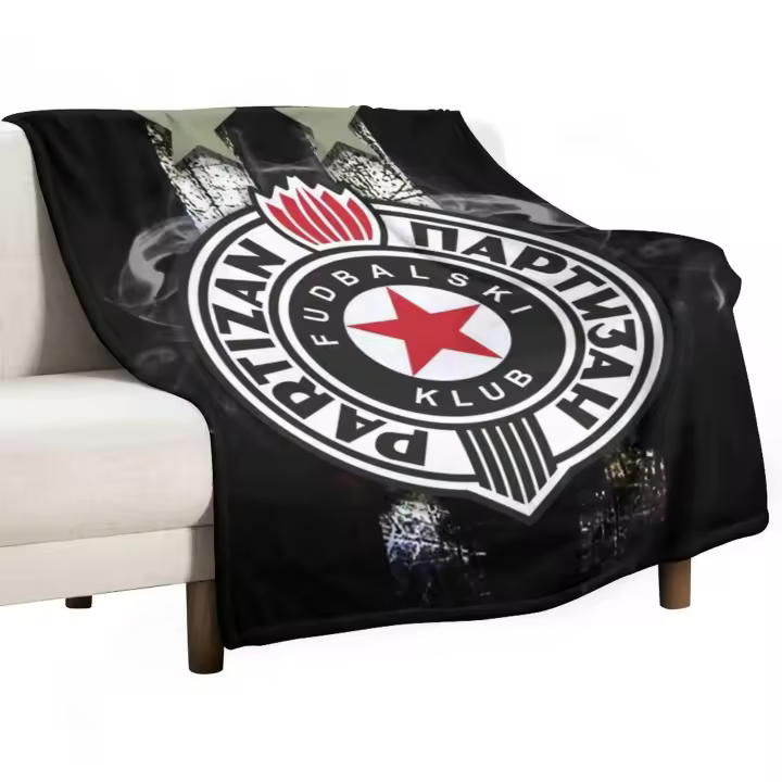 Manta Decorativa Partizan Beograd De Poliéster Suave Para Cama Cosplay Anime Manta Para Picnic Viaje Hogar Avión Antipelusa Retardante De Fuego Recortada Al Aire Libre - 1