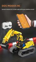 Modelo De Robot RC De 3 En 1 Para Niños Juguete De Bloques De Construcción De Camión Excavadora Y Bulldozer Regalo Para Niños - details 2
