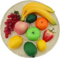 Decoración De Frutas Artificiales 10/11 PCS Banana Grape Lemon Kiwi Orange Apple Peach Strawberries Para El Hogar Material PE - details 13