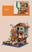 Bloques De Construcción Creativos De Pesca Cabin Wharf Modelo De Pueblo Con Figuras Mini Bricks Juguete Para Niños - details 5