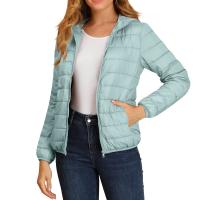 Chaqueta De Invierno Para Mujer Ligeramente Acolchada Con Capucha Cierre De Cremallera Impermeable Y Térmica Con Bolsillos Estilo Casual - details 11