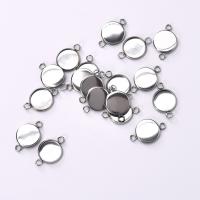 30Pcs Conector De Acero Inoxidable Para Cabochón Redondo Doble Anillo Base Cameo Bucle 6mm 8mm 10mm 12mm 14mm 16mm 18mm 20mm 25mm - details 1