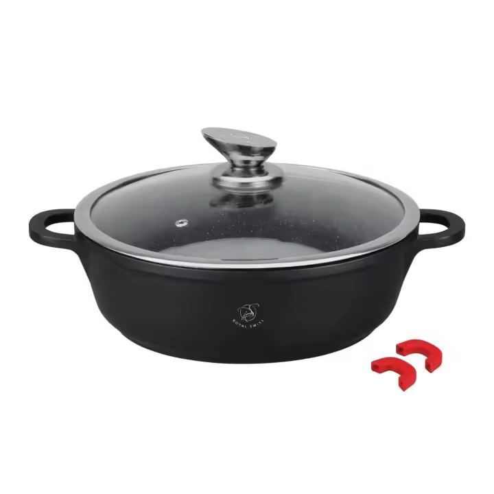 Olla Antiadherente con Tapa - Apta para Horno, Todos los Fuegos, Mangos de Silicona, Varios Tamaños y Colores - 1